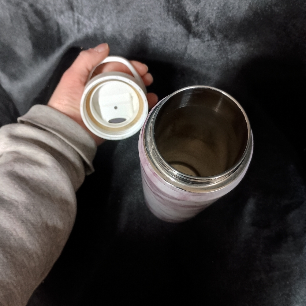 White and Purple Bath & Body Bottle with Windmill Design - Picture 7 of 16